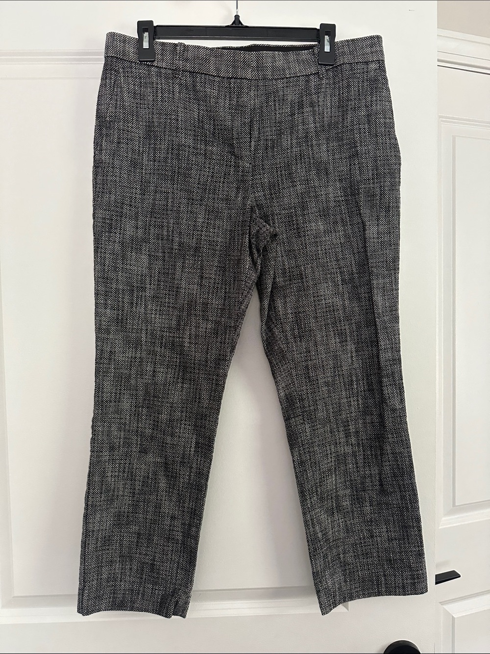 Ann Taylor Black and White Textured Dress Pants